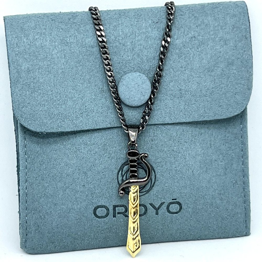 New Medieval Sword Necklace In Oxide (925 Silver) -
